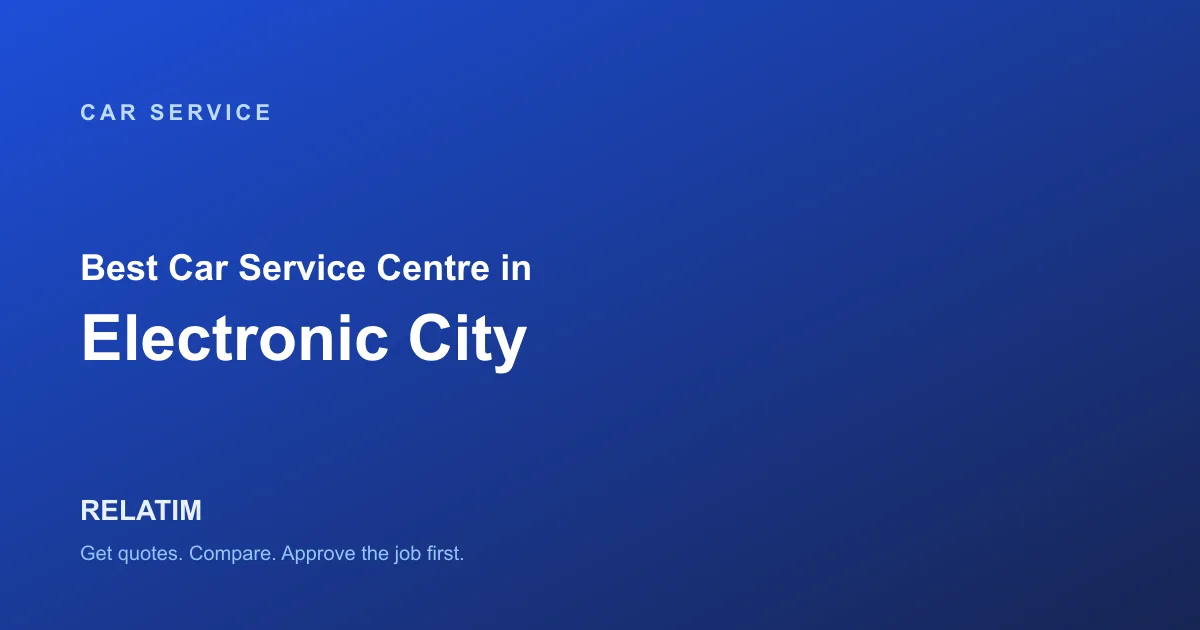 Best Car Service Centre in Electronic City, Bangalore